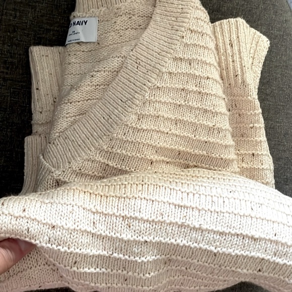 NWT! Old Navy Speckled Textured Rib-Knit Cream Cotton Tunic Sweater. Size 2x! - Picture 15 of 16